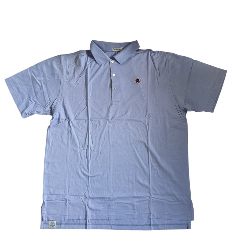 Peter Millar Men's Light Blue 100% Cotton Polo Shirt XL-Native American, SKU:202